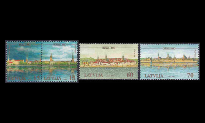 Latvia 545-8 ** Riika 800v (2001)