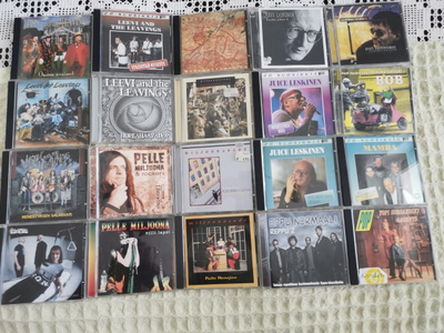 Cd- levyjä 20 kpl. Leevi, Juice, Miljoonasade, y.m.s