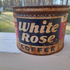 Vintage White Rose kahvipurkki - pikkukuva 1