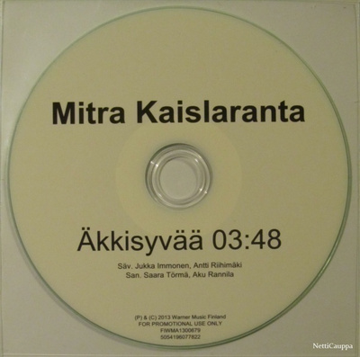 Mitra Kaislaranta • Äkkisyvää PROMO CDr-Single