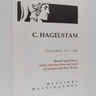 C. Hagelstam. Catalogue No I / 2008. Recent acquisitions ... - pikkukuva 1