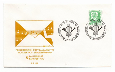 Helsinki: Postilaulajaliitto ( erikoisleima 5.6.1976)