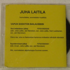 Juha Laitila • Syysterveiset PROMO CD-Single - pikkukuva 1