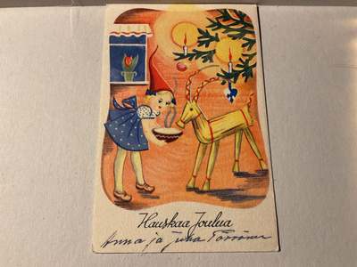 Postikortti Hyvää joulua 1940-luku