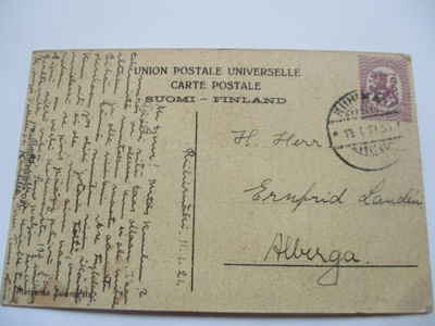 1921 Riihimäki kortilla Espooseen