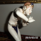 ART DECO POSLIINI VEISTOS. v.1920, ROYAL DUX KORK. 24 CM. - pikkukuva 2
