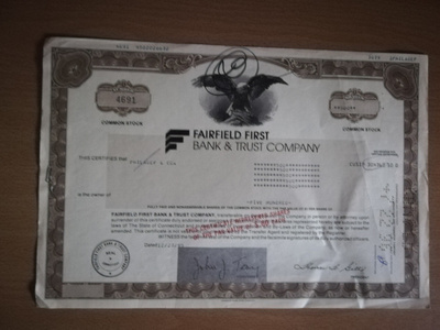 Fairfield First Bank & Trust Company Osakekirja