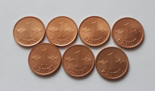 1 p 1963 - 1969, 7 kpl, UNC