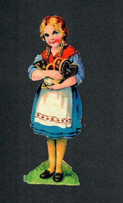 Wanha - Kaunis piparkakkutyttö Kerttu - 1900-l alku