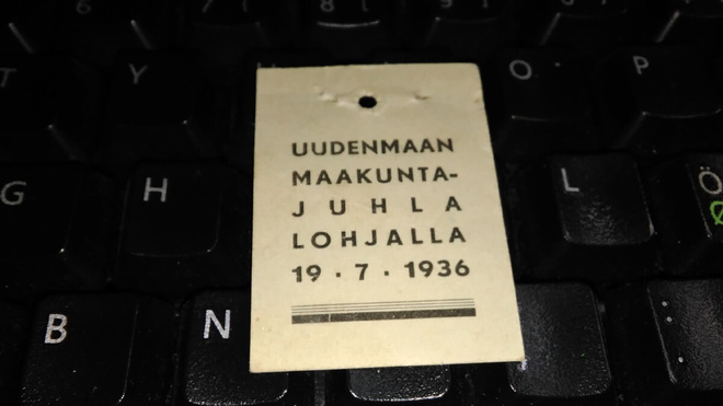 Rintamerkki Lohja Maakuntajuhla 1936 26/5