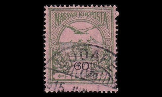 Unkari 123x o Turul 60 f oliivinvihreä/rosa (1913)