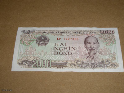 Vietnam 2000 Dong seteli