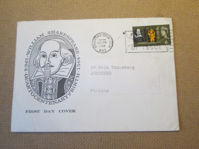 FDC UK 1964: William Shakespeare 400 v.