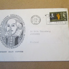 FDC UK 1964: William Shakespeare 400 v. - pikkukuva 1
