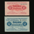 Saksa Notgeld 10, 25 Pfennig, Lobenstein 29.9.1918 - pikkukuva 1