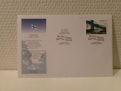 FDC- ensipäiväkuori - Maamme-laulu 150 vuotta - 1998