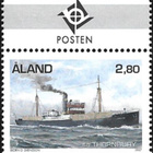 Åland 1997 Höyrylaivat 2,80 mk välilöpari logo ** LaPe 131 - pikkukuva 1