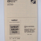 Kirjojen postimyyntiluettelo n:o 14 : talvi 1996 - pikkukuva 2