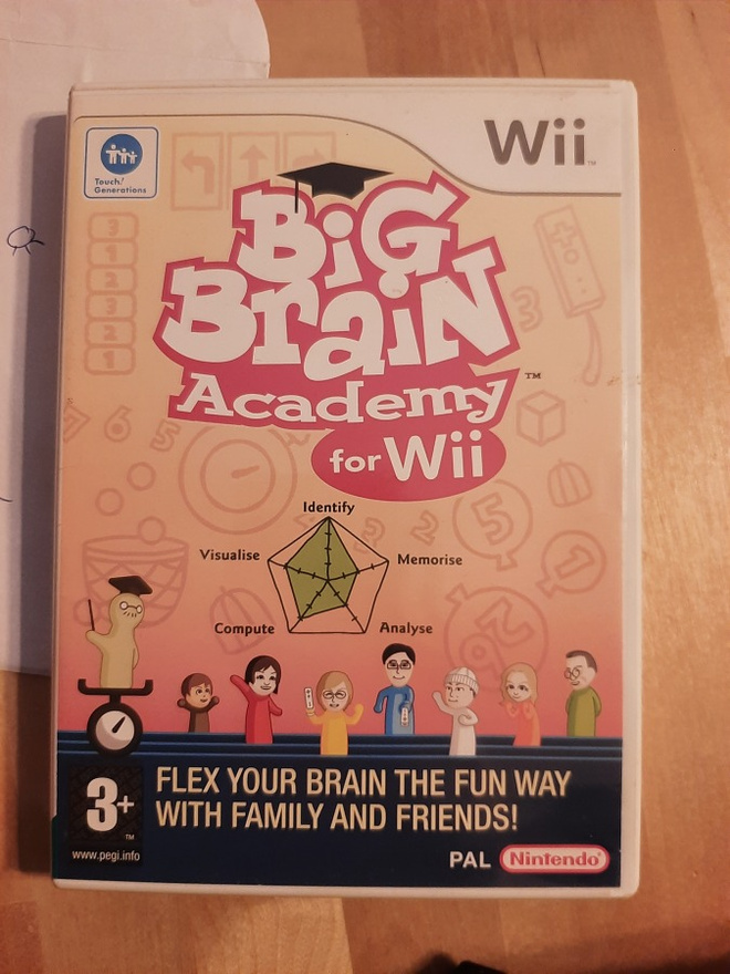 Wii Big Brain Academy for Wii + kotelo + ohjeet