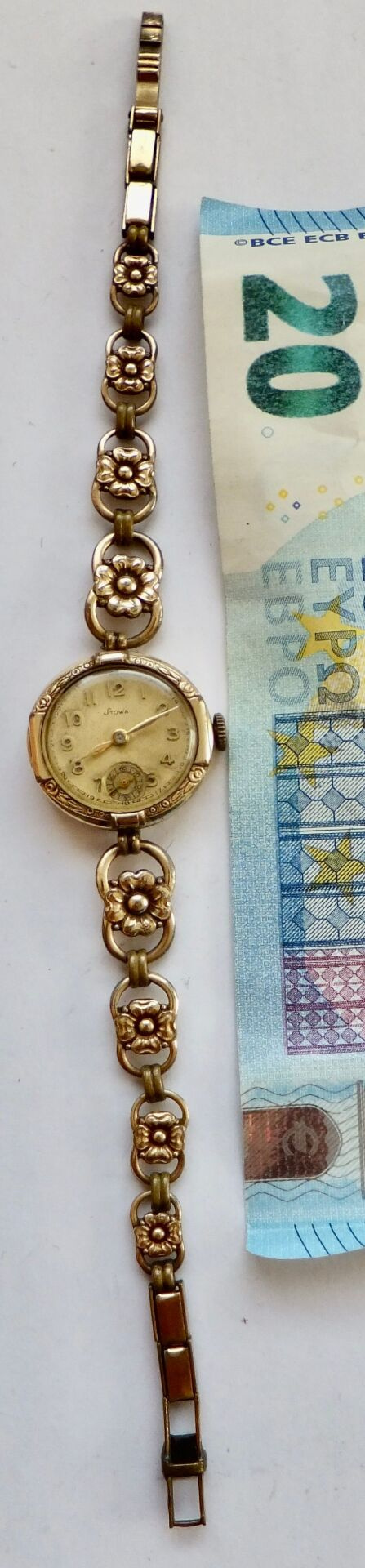 VANHA Kello Stowa Walzgold Double 20 mikron 1930-l NÄTTI