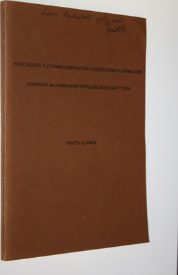 Pentti Alanen : Vertaileva tutkimus subvention vaikutukse...
