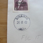 Itäkarjala Ryti sarja FDC kuorella Suvanto 1942 - pikkukuva 2