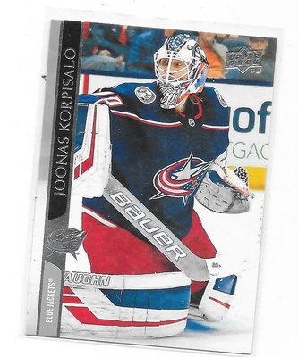2020-21 Upper Deck #308 Joonas Korpisalo Columbus BJ MV