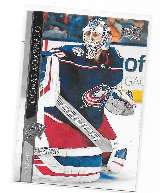 2020-21 Upper Deck #308 Joonas Korpisalo Columbus BJ MV