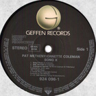 PAT METHENY * ORNETTE COLEMAN: Song X. * GER 1986 - pikkukuva 3
