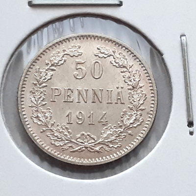 50 penniä 1914 SNY 332.1.2 uudelleen korjattu 4.