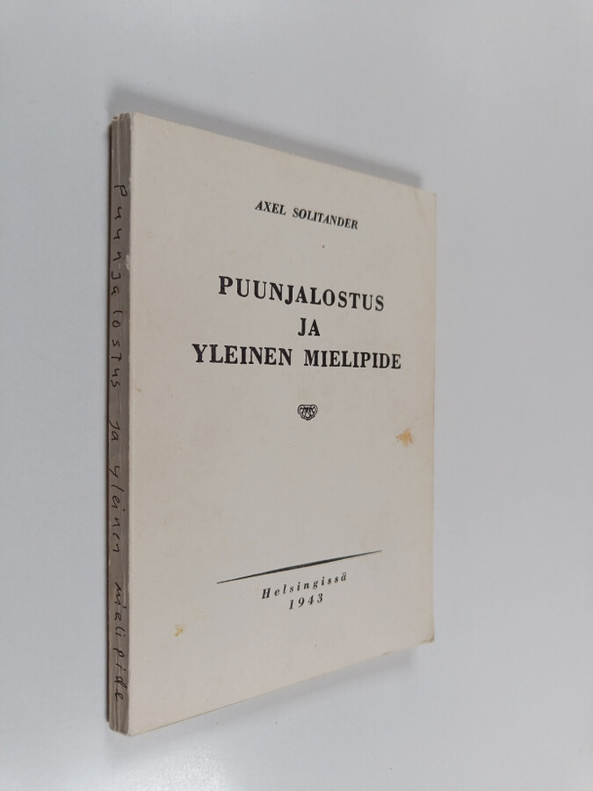 Axel Solitander : Puunjalostus ja yleinen mielipide