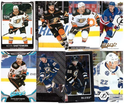 8 x KEVIN SHATTENKIRK Ducks, Rangers, Lightningn...