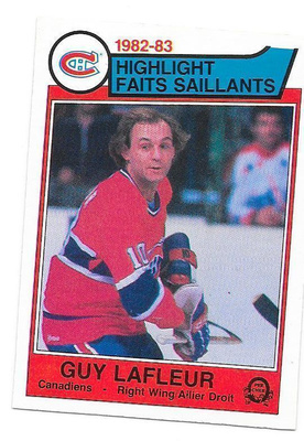 1983-84 OPC #183 Guy LaFleur Montreal Canadiens
