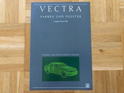 Värikartta ja sisustus Opel Vectra A 1989. Esite