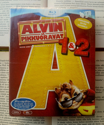Alvin ja pikkuoravat 1 & 2 (Blu-ray, UUSI!)