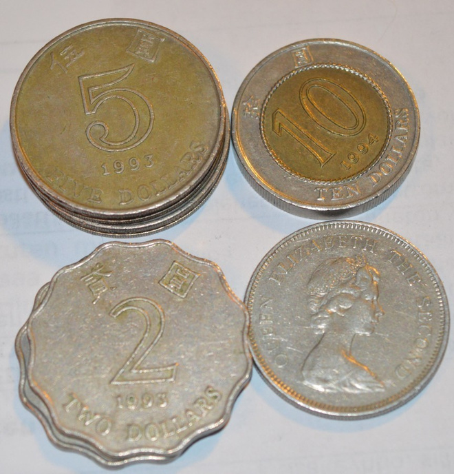 6kpl Hong Kong dollareita (kolikkoja)