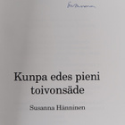 Susanna Hänninen : Kunpa edes pieni toivonsäde (signeerattu) - pikkukuva 3
