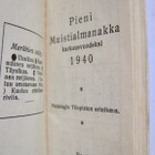 VANHA Pieni Muisti Almanakka 1940 - pikkukuva 3