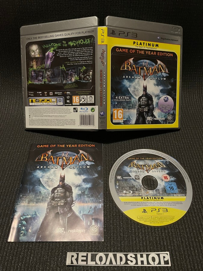 Batman Arkham Asylum Game Of The Year Edition Platinum PS3