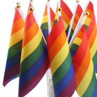 Sateenkaari lippu - Rainbow flag UUSI koko 14 cm x 21 cm - pikkukuva 5