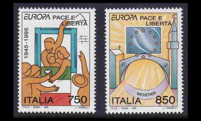 Italia 2383-4 ** Europa rauha ja vapaus (1995)