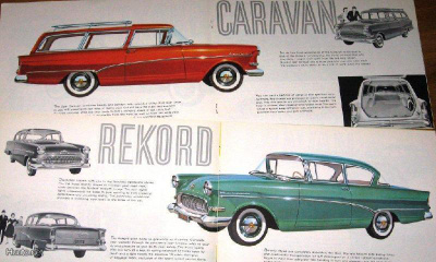 1958 Opel Rekord esite - KUIN UUSI - 12 sivua