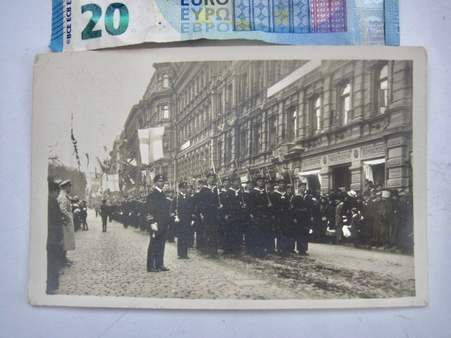 VANHA Valokuva Laivasto Paraati Helsinki 1919?