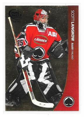 2004-05 Pure Skills GOLD 1of100 #143 Scott Langkow ÄSSÄT MV