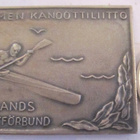 VANHA Mitali Plaketti Melonta Suomen Kanoottiliitto 1957 - pikkukuva 1