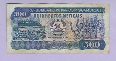 Mosambik 500 Meticais v.1986 P-131
