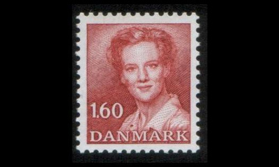 Tanska 746 ** MargretheI 1,60 kr rusk.punainen (1982)
