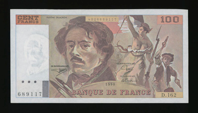 Ranska 100 Francs 1990, P154e