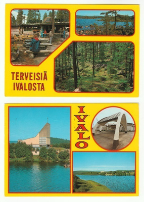Ivalo-aiheisia postikortteja 5 kpl