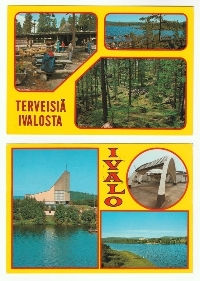 Ivalo-aiheisia postikortteja 5 kpl